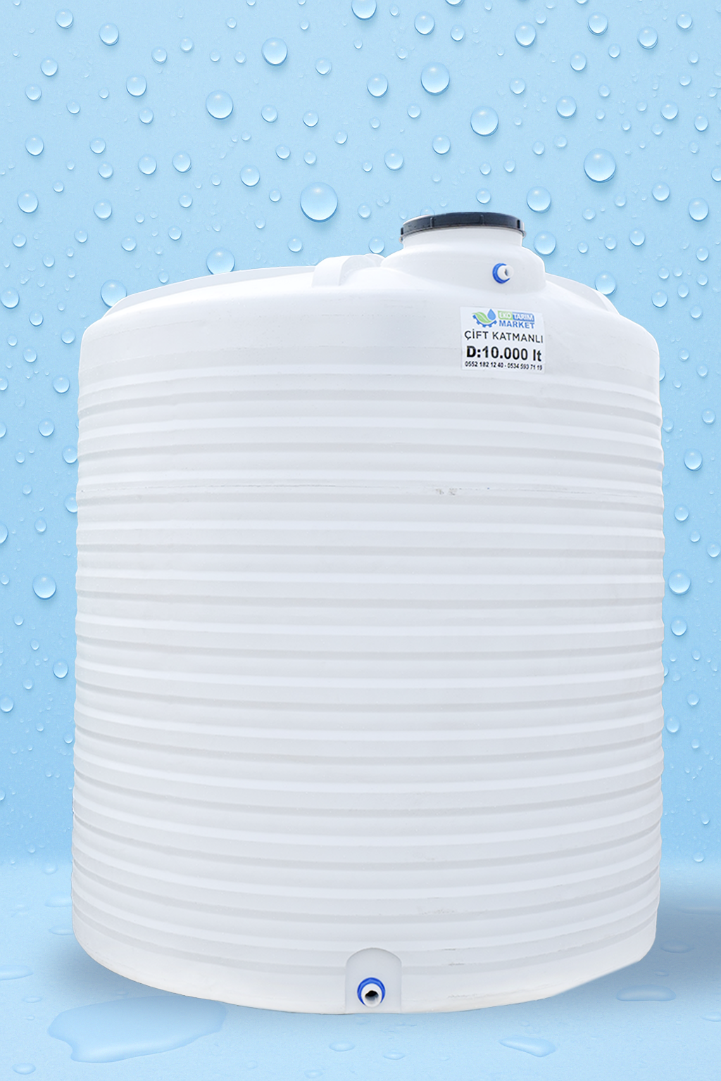 10.000 LT Dikey Su Deposu 8 10000-BG-beyaz