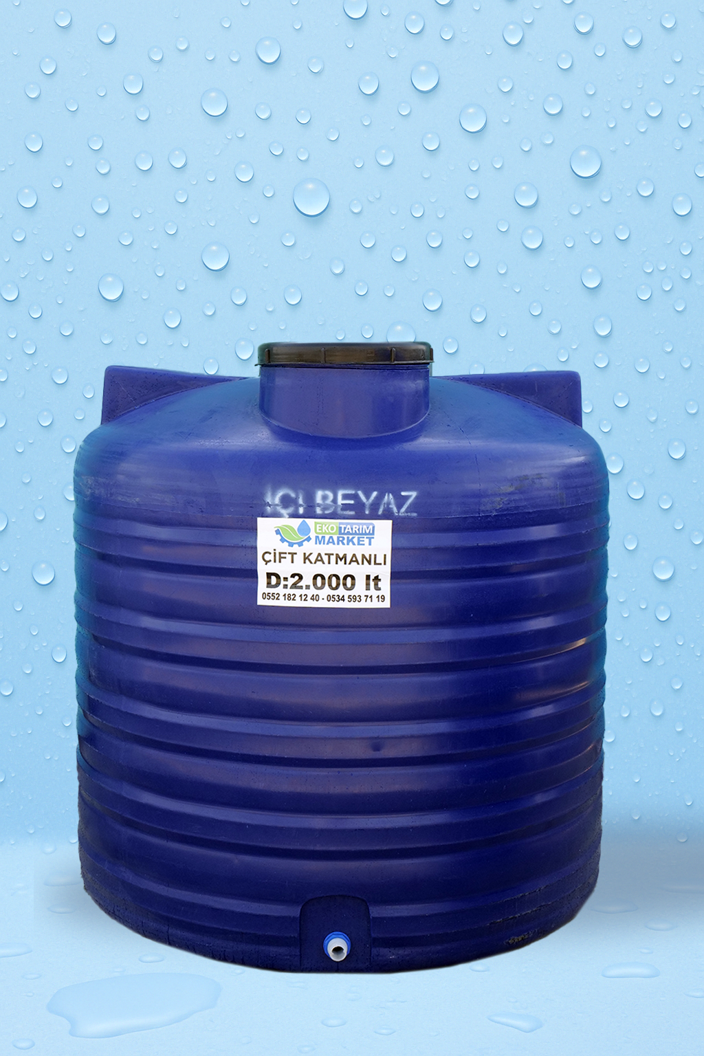 2000 LT Dikey Su Deposu 13 2000-BG-kmavi