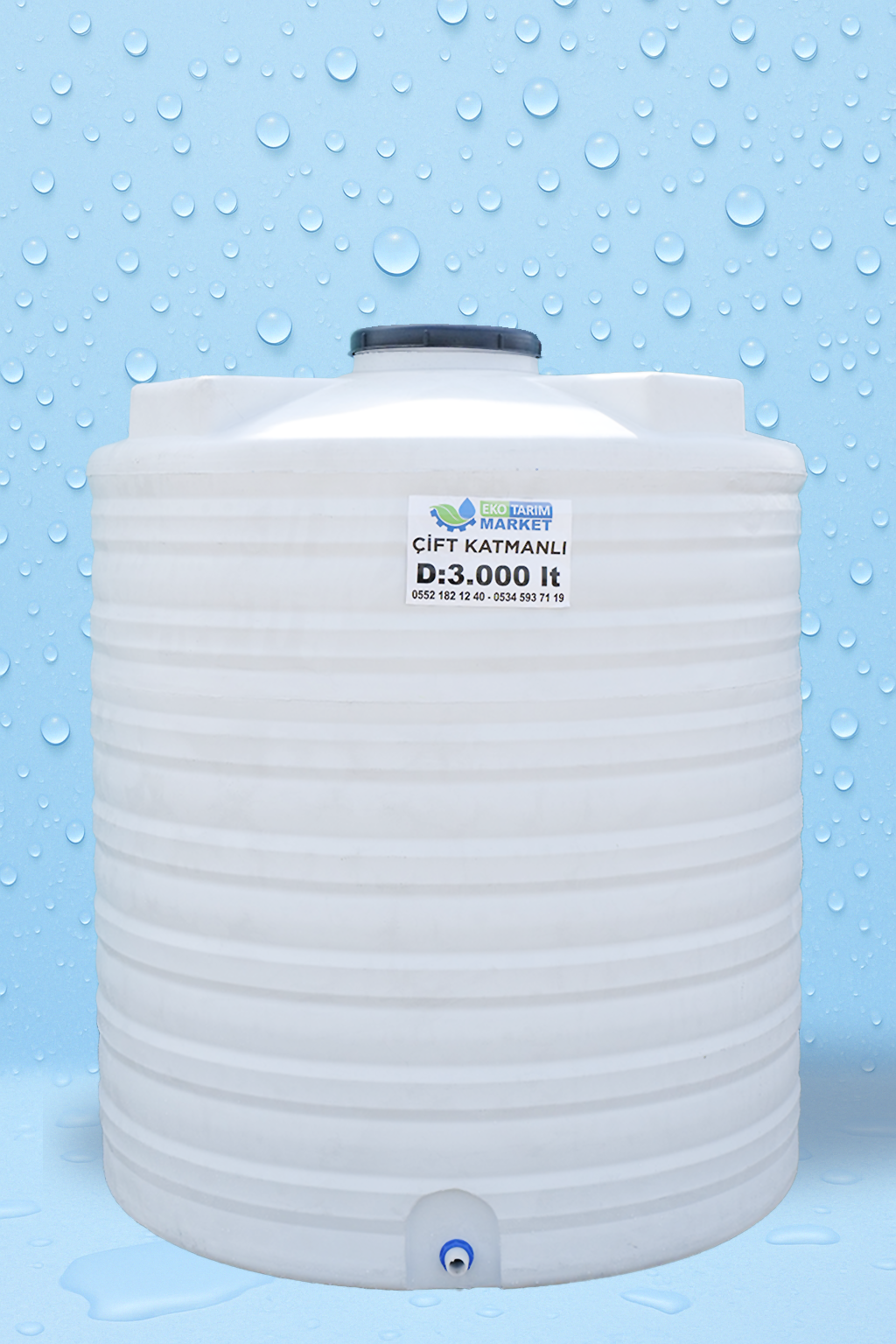 3000 LT Dikey Su Deposu 16 3000-BG-byz