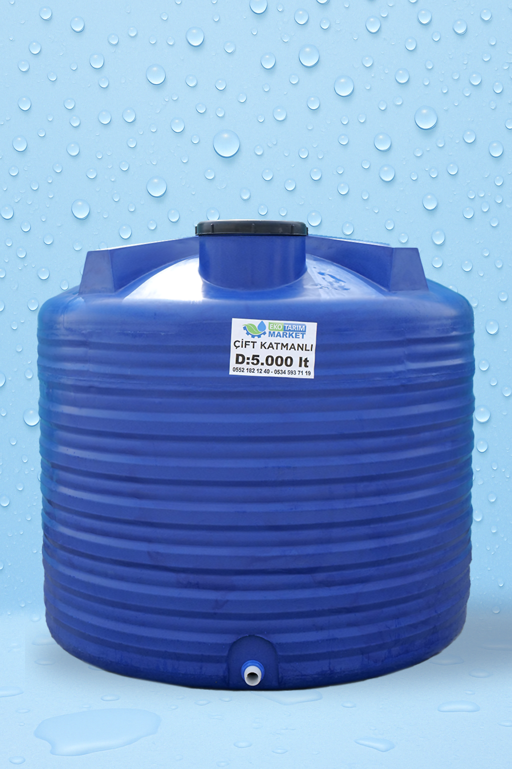 5000 LT Dikey Su Deposu 9 5000-BG-mavi
